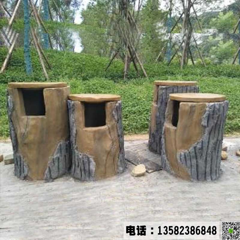 厂家批发定制水泥仿木垃圾桶.JPG
